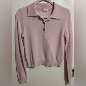 Aritzia Wilfred Cashmere Cropped Polo Sweater Women’s size M